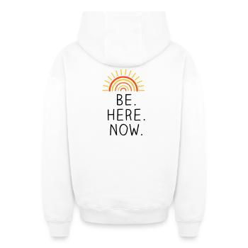 Be Here Now dreifarbig - Oversized Heavyweight Unisex Zip Hoodie - Weiß - Hinten - AI Model Male 178 light (178cm)