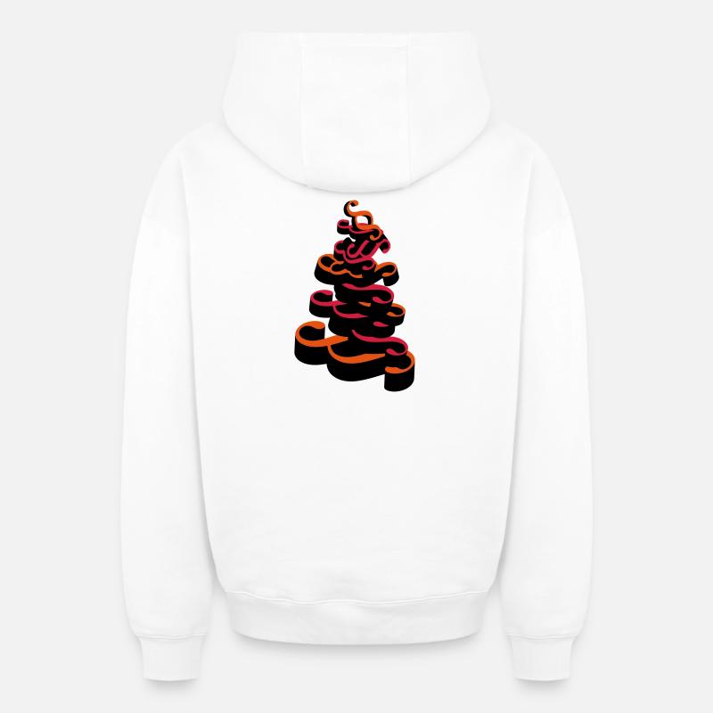 Paragraphes empilés - Sweat à capuche unisexe zippé oversize épais SPREAD - blanc