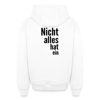 Tout n'a pas un - Sweat à capuche unisexe zippé oversize épais SPREAD - blanc - Dos - AI Model Male 178 light (178cm)