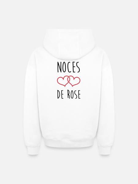 Rose Wedding 17 Years of Marriage - Oversized Heavyweight Unisex Zip Hoodie - white