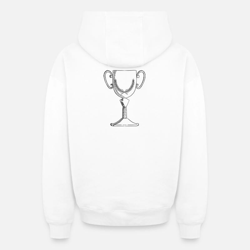 Coupe - Sweat à capuche unisexe zippé oversize épais SPREAD - blanc