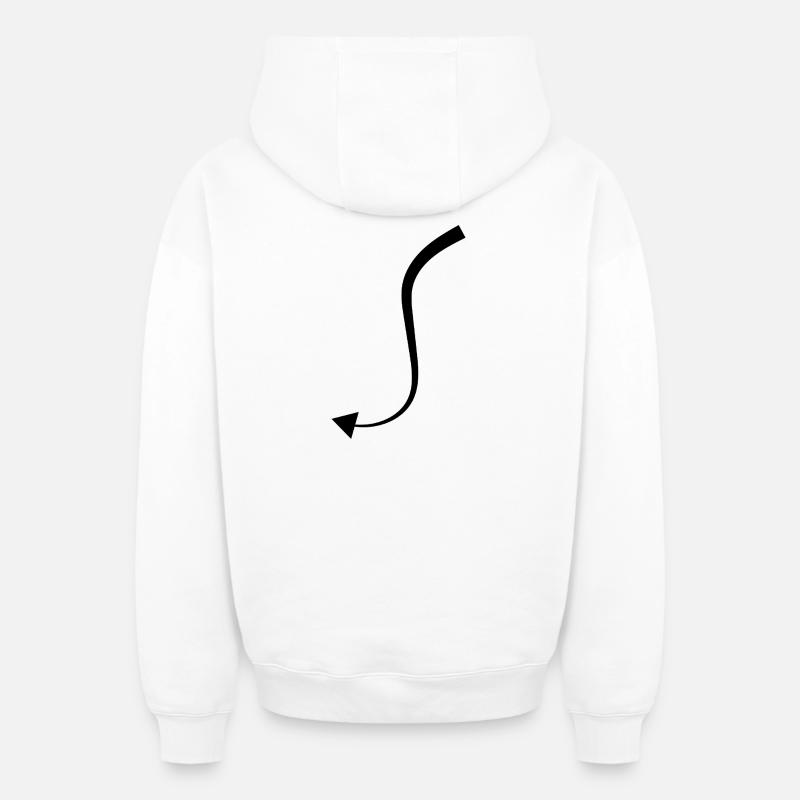 Queue du Diable - Sweat à capuche unisexe zippé oversize épais SPREAD - blanc