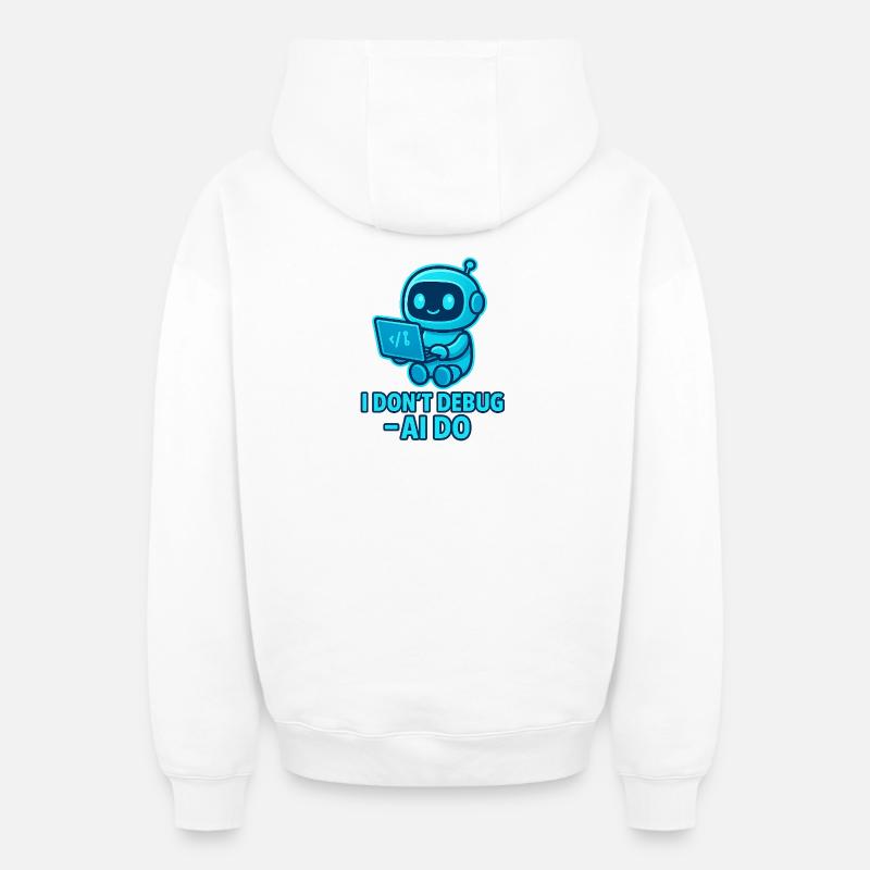 KI Debug: AI übernimmt das Debuggen - Oversized Heavyweight Unisex Zip Hoodie - Weiß