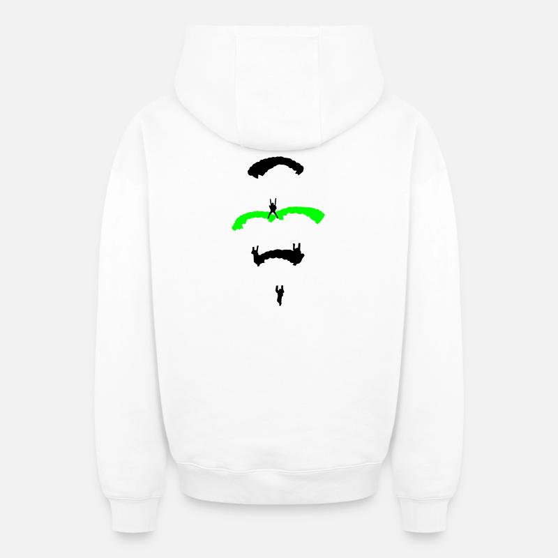 Diamant Parachute - Sweat à capuche unisexe zippé oversize épais SPREAD - blanc