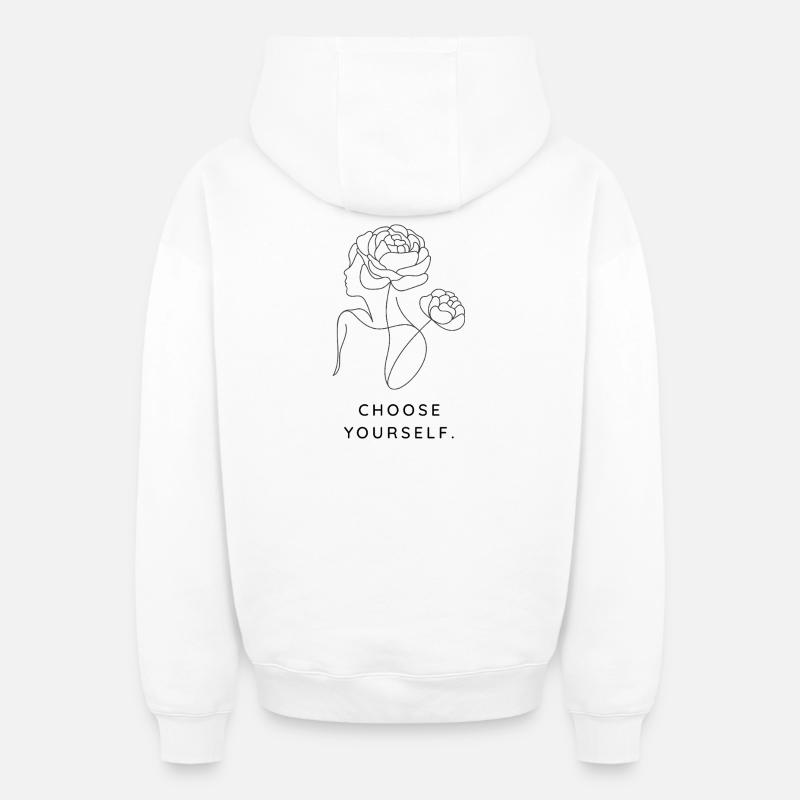 Choisis toi-même - Sweat à capuche unisexe zippé oversize épais SPREAD - blanc