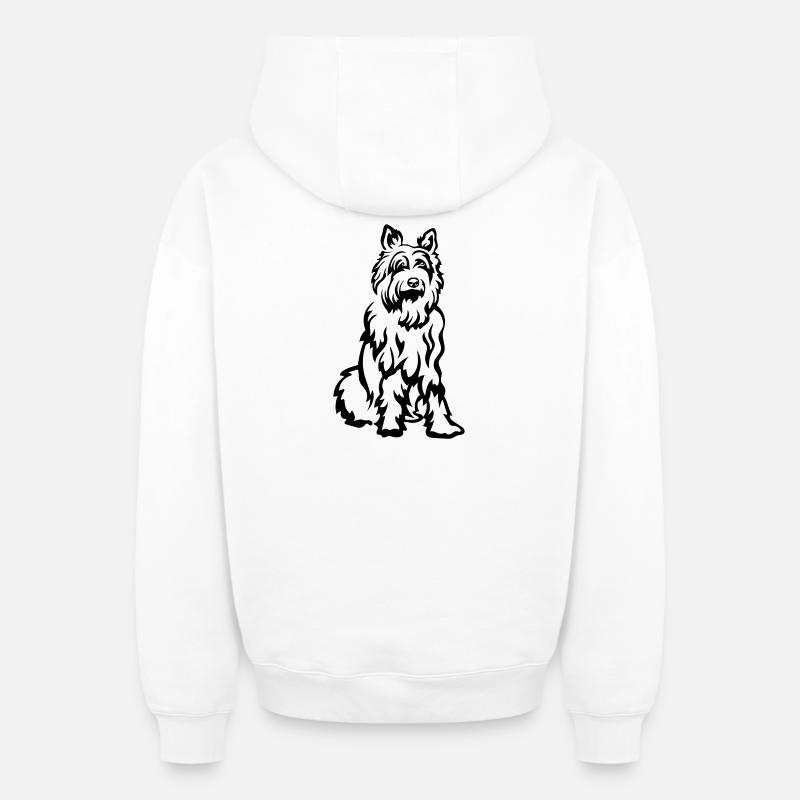 Picard - Sweat à capuche unisexe zippé oversize épais SPREAD - blanc