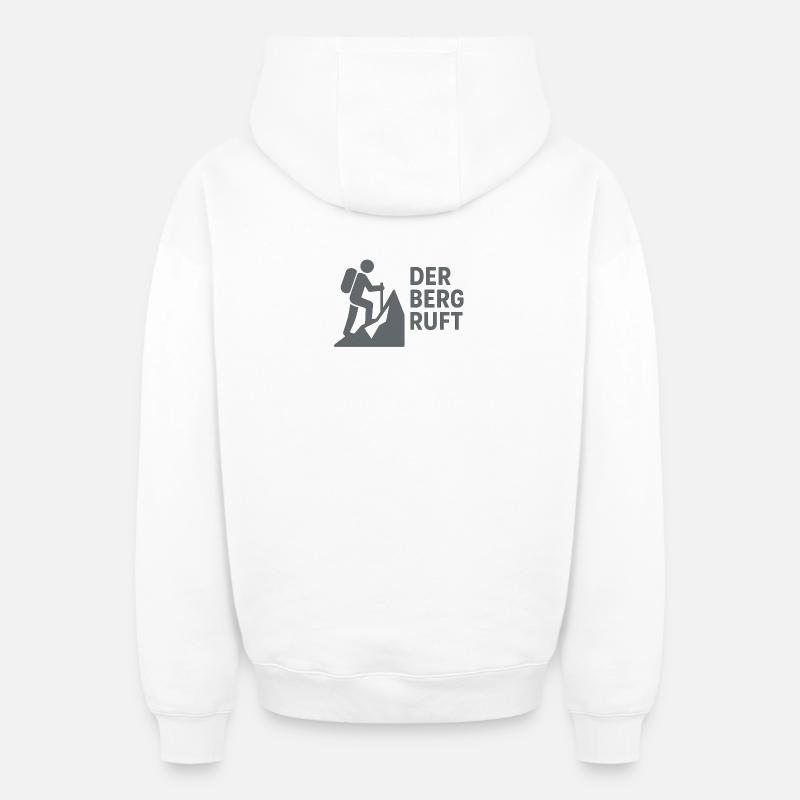 Der Berg ruft - Oversized Heavyweight Unisex Zip Hoodie - Weiß