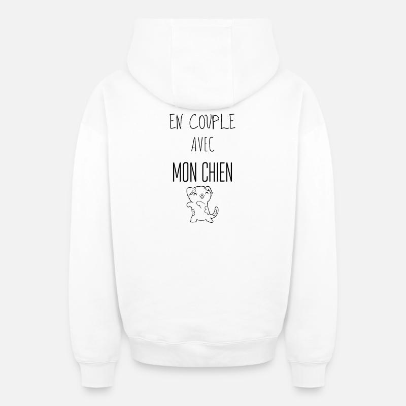Illustration Écologique Nature Intérieure - Sweat à capuche unisexe zippé oversize épais SPREAD - blanc
