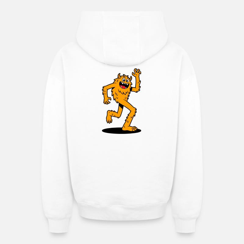 échantillon - Sweat à capuche unisexe zippé oversize épais SPREAD - blanc