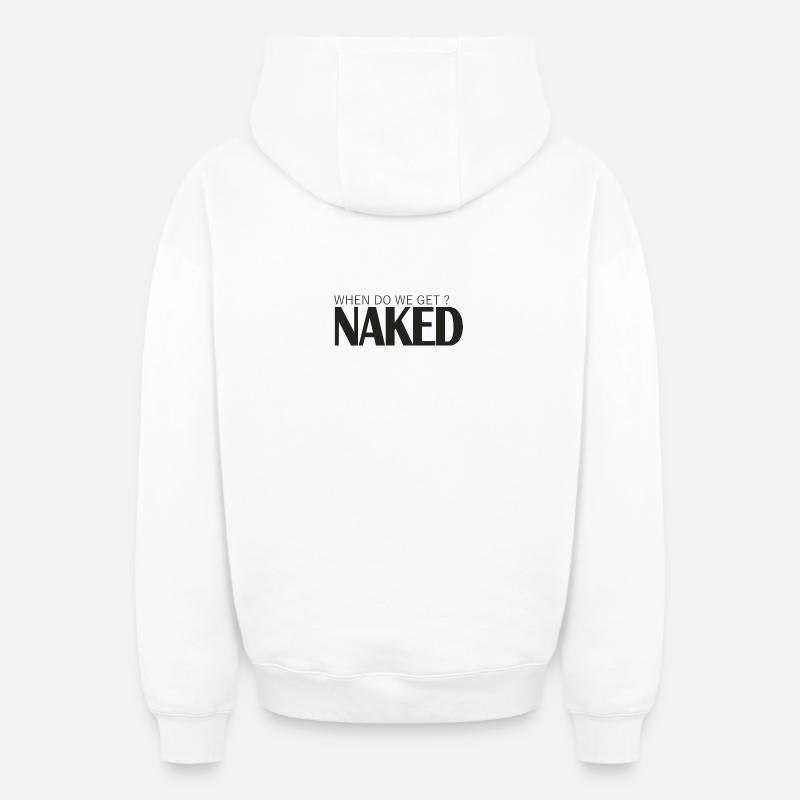 QUAND SE MET-ON NU ? - Sweat à capuche unisexe zippé oversize épais SPREAD - blanc
