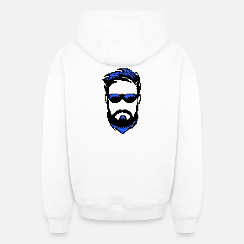 Bartträger Männlichkeit Bart ziegenbart - Oversized Heavyweight Unisex Zip Hoodie - Weiß