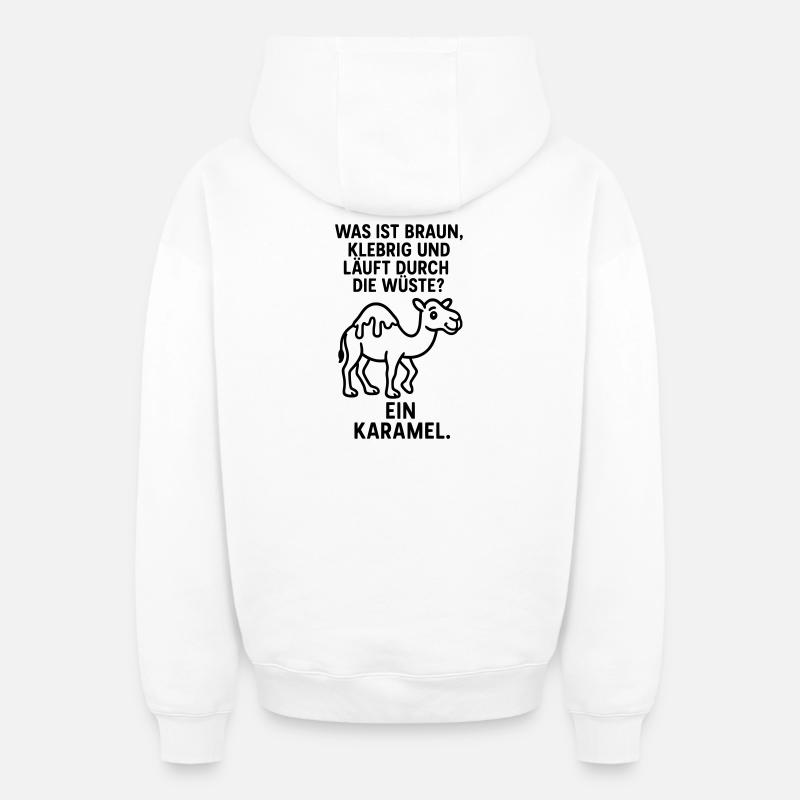 karamel karamell kamel wüste kinder witz - Oversized Heavyweight Unisex Zip Hoodie - Weiß