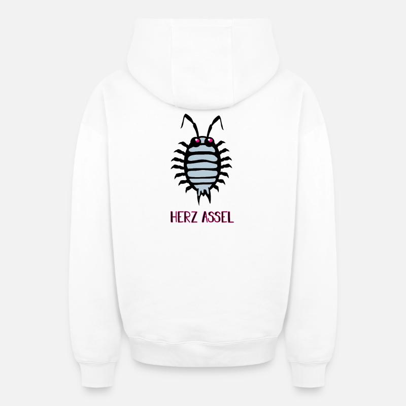 Cloporte - Sweat à capuche unisexe zippé oversize épais SPREAD - blanc