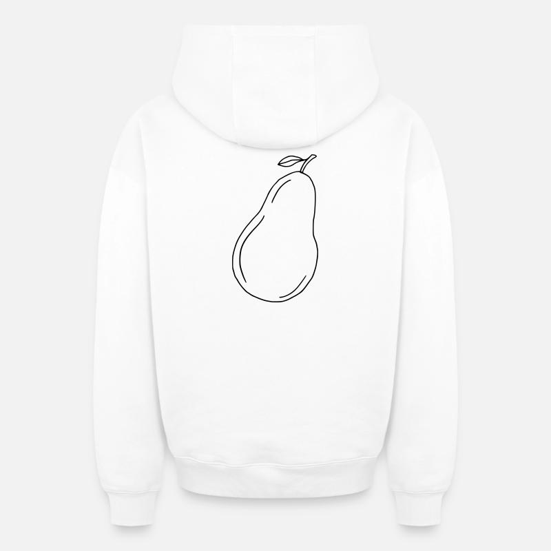 Poire - Sweat à capuche unisexe zippé oversize épais SPREAD - blanc