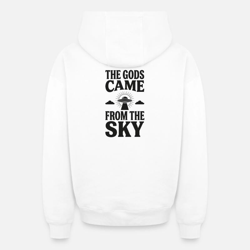 Dieux du ciel - Sweat à capuche unisexe zippé oversize épais SPREAD - blanc