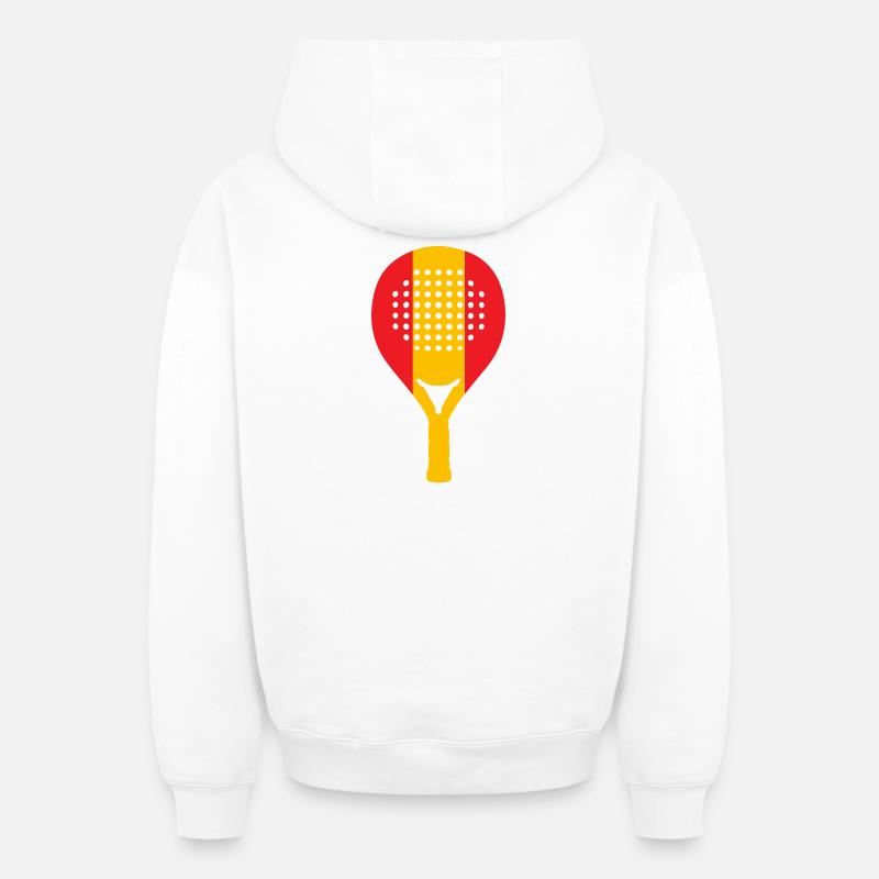 Padel-Espagne - Sweat à capuche unisexe zippé oversize épais SPREAD - blanc