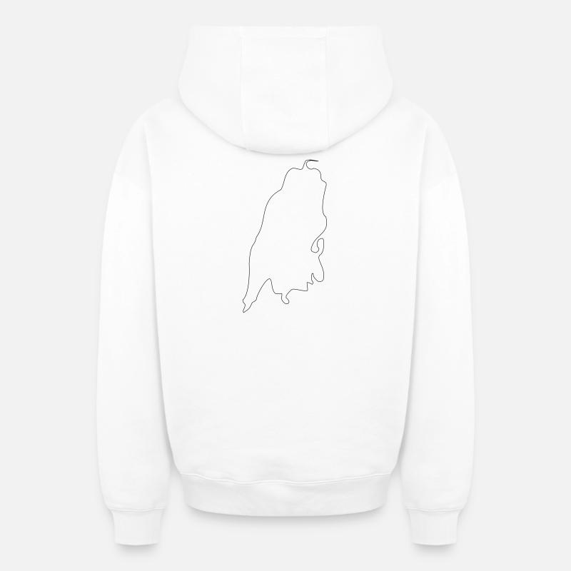 Lefkada - Sweat à capuche unisexe zippé oversize épais SPREAD - blanc