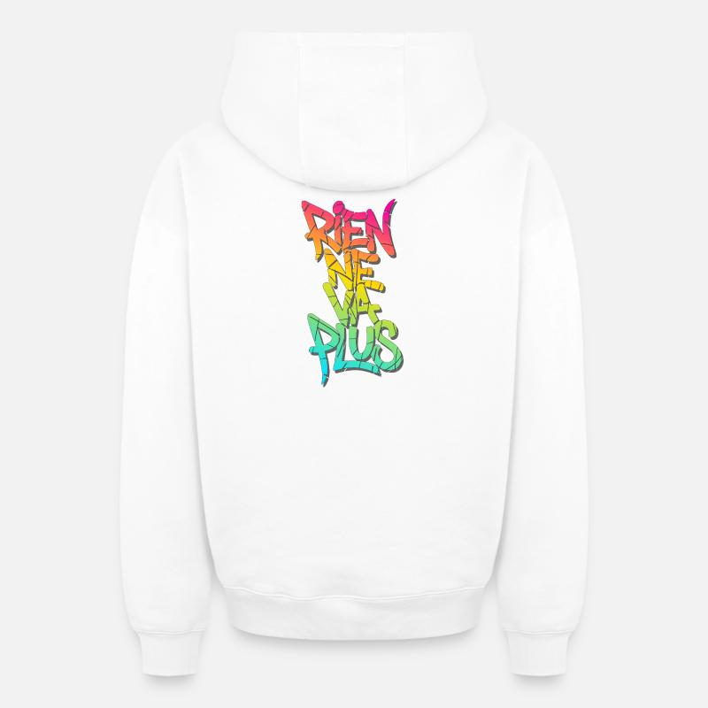 Rien ne va plus - Oversized Heavyweight Unisex Zip Hoodie - Weiß