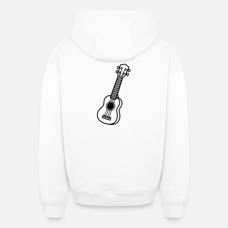 Ukulele - Oversized Heavyweight Unisex Zip Hoodie - Weiß
