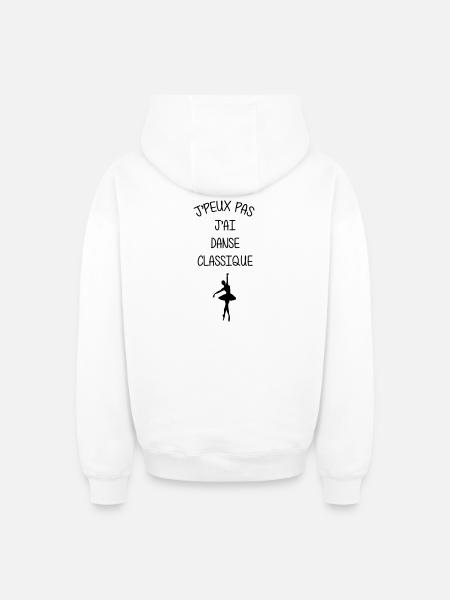 I can't, I have classical dance - Oversized Heavyweight Unisex Zip Hoodie - white