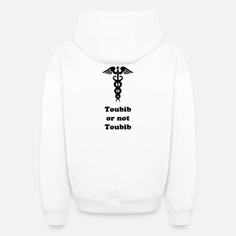 Toubib or not toubib ? - Sweat à capuche unisexe zippé oversize épais SPREAD - blanc
