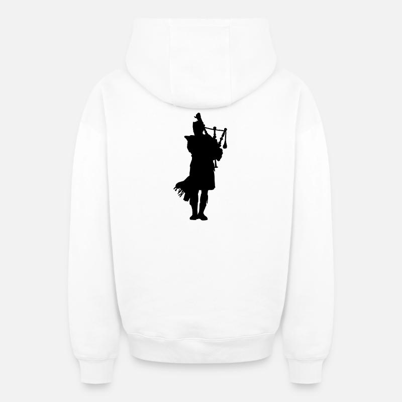 Scotsman - Sweat à capuche unisexe zippé oversize épais SPREAD - blanc