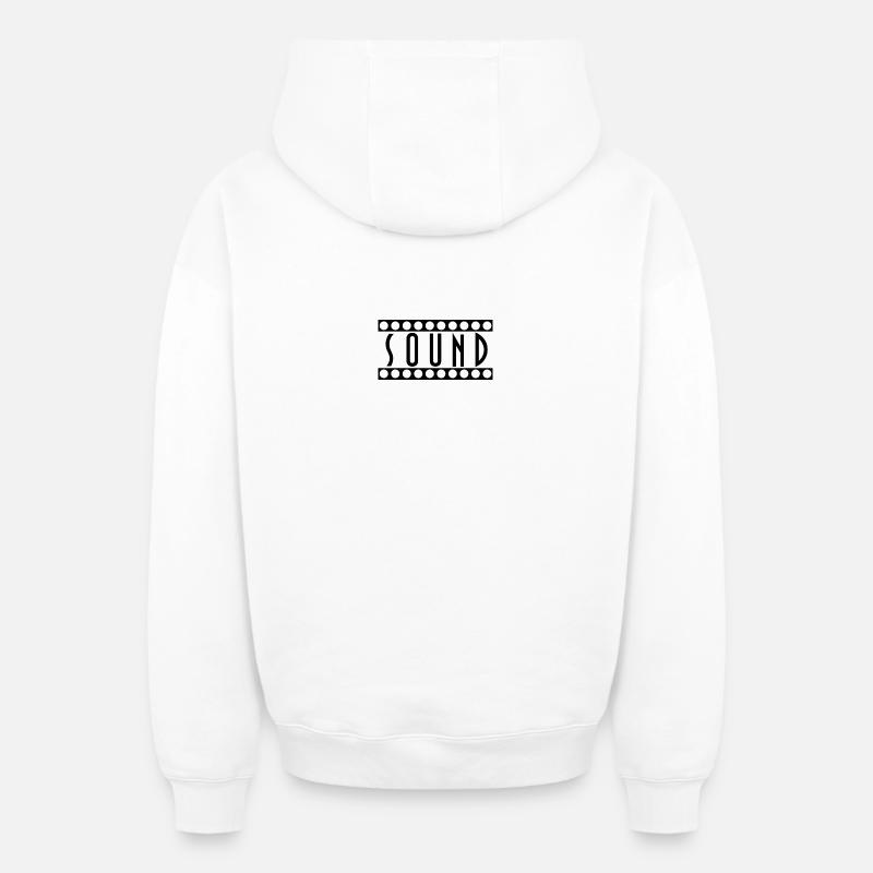 son - Sweat à capuche unisexe zippé oversize épais SPREAD - blanc