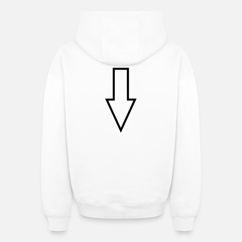 Flèche - Sweat à capuche unisexe zippé oversize épais SPREAD - blanc