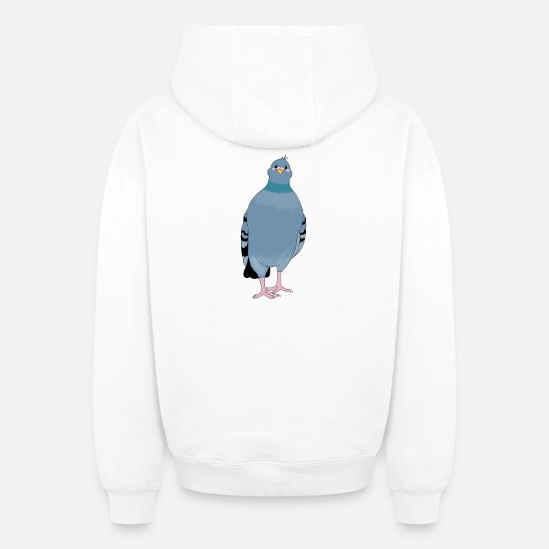Colombe - Sweat à capuche unisexe zippé oversize épais SPREAD - blanc