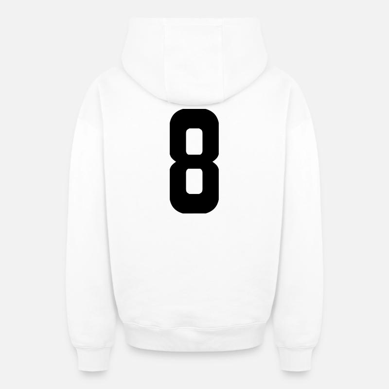 8 - Sweat à capuche unisexe zippé oversize épais SPREAD - blanc