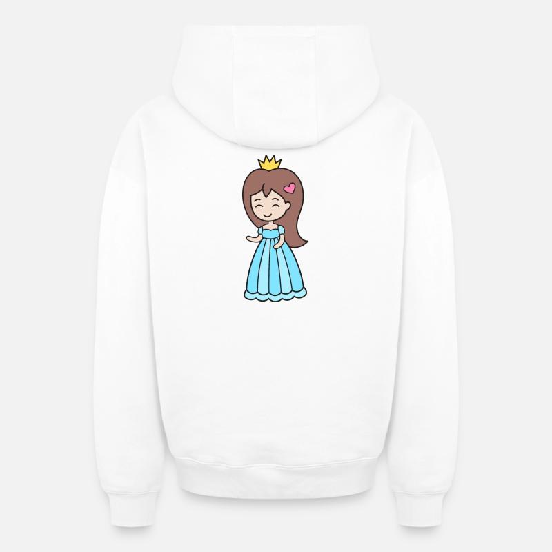Princesse - Sweat à capuche unisexe zippé oversize épais SPREAD - blanc