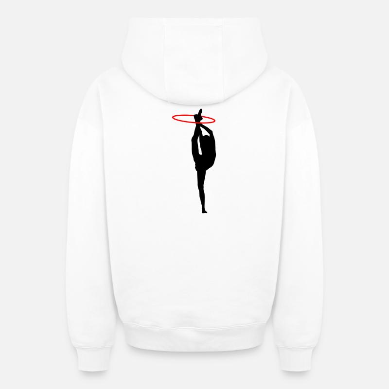 Gymnastique - Sweat à capuche unisexe zippé oversize épais SPREAD - blanc
