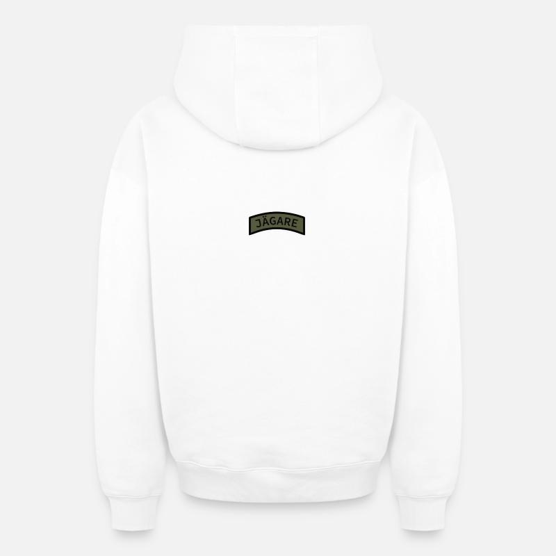 Jägarbåge k3 - Sweat à capuche unisexe zippé oversize épais SPREAD - blanc
