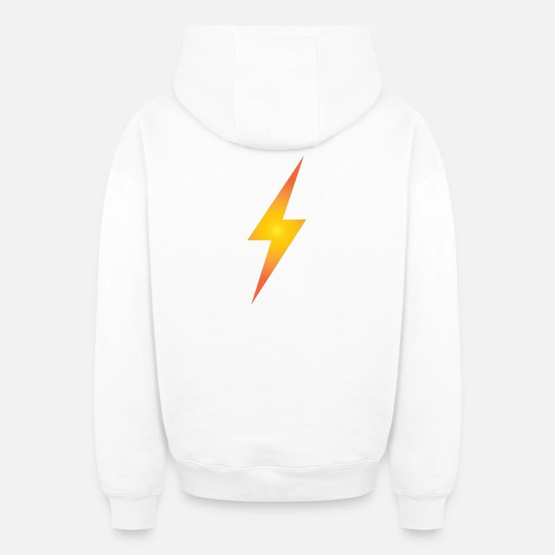 Eclair dégradé jaune - Sweat à capuche unisexe zippé oversize épais SPREAD - blanc