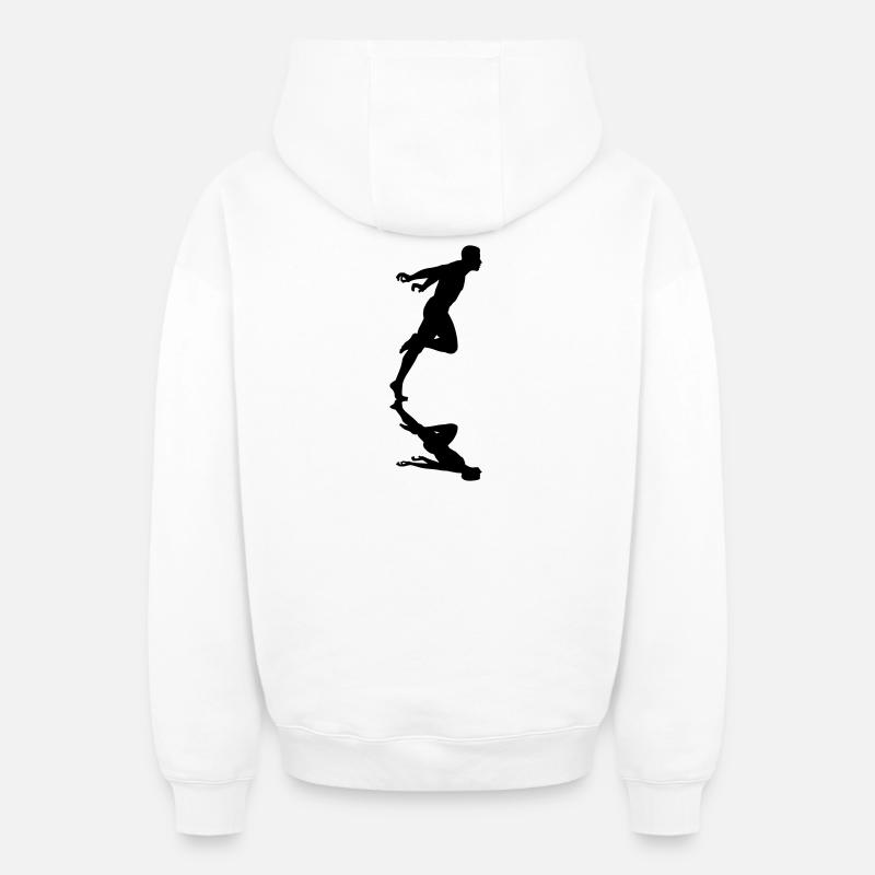 évêque - Sweat à capuche unisexe zippé oversize épais SPREAD - blanc