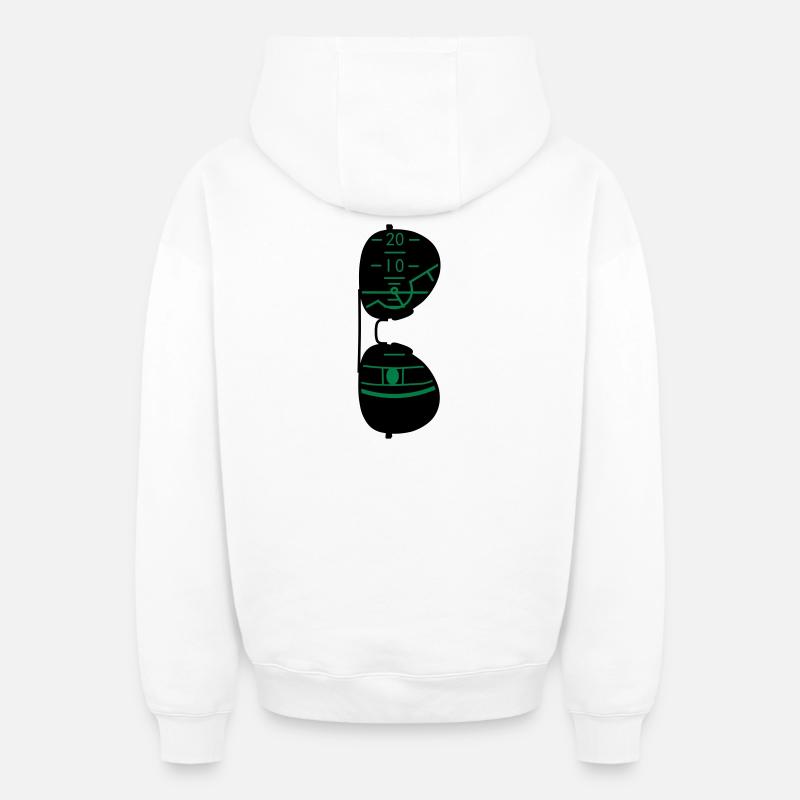 pilote lunettes - Sweat à capuche unisexe zippé oversize épais SPREAD - blanc