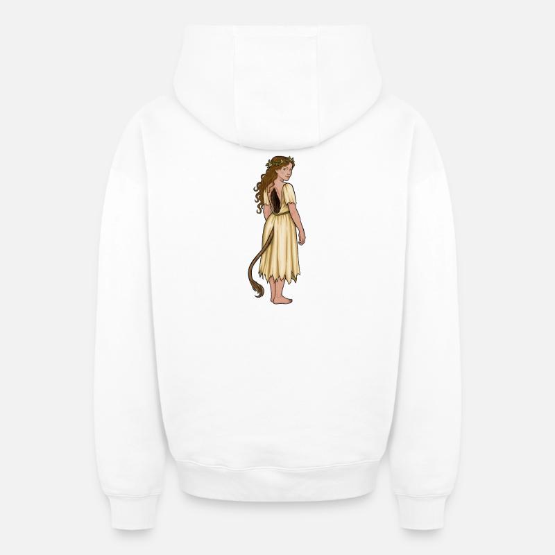 Cerfs de forêt - Sweat à capuche unisexe zippé oversize épais SPREAD - blanc
