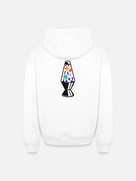 Universe Lavalamp Universe Lava Lamp - Oversized Heavyweight Unisex Zip Hoodie - white