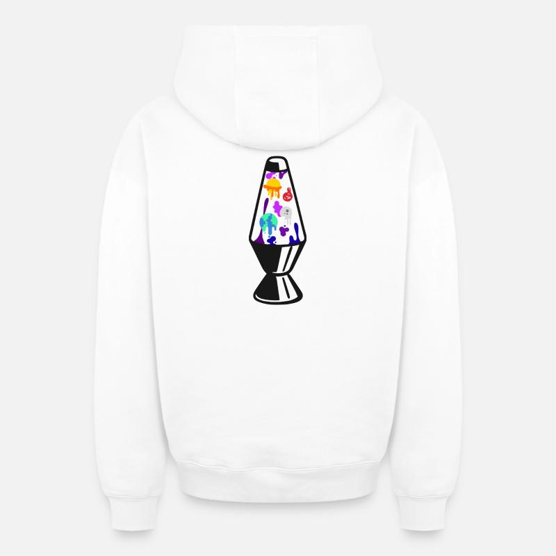 Universe Lavalamp Universum Lavalampe - Oversized Heavyweight Unisex Zip Hoodie - Weiß