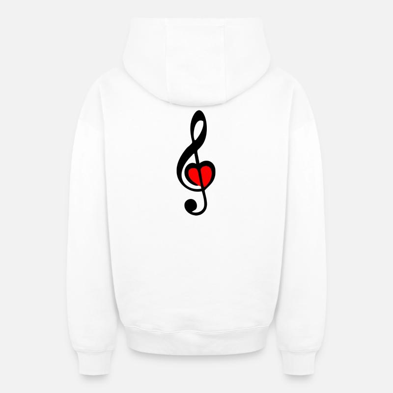 Touche G - Sweat à capuche unisexe zippé oversize épais SPREAD - blanc