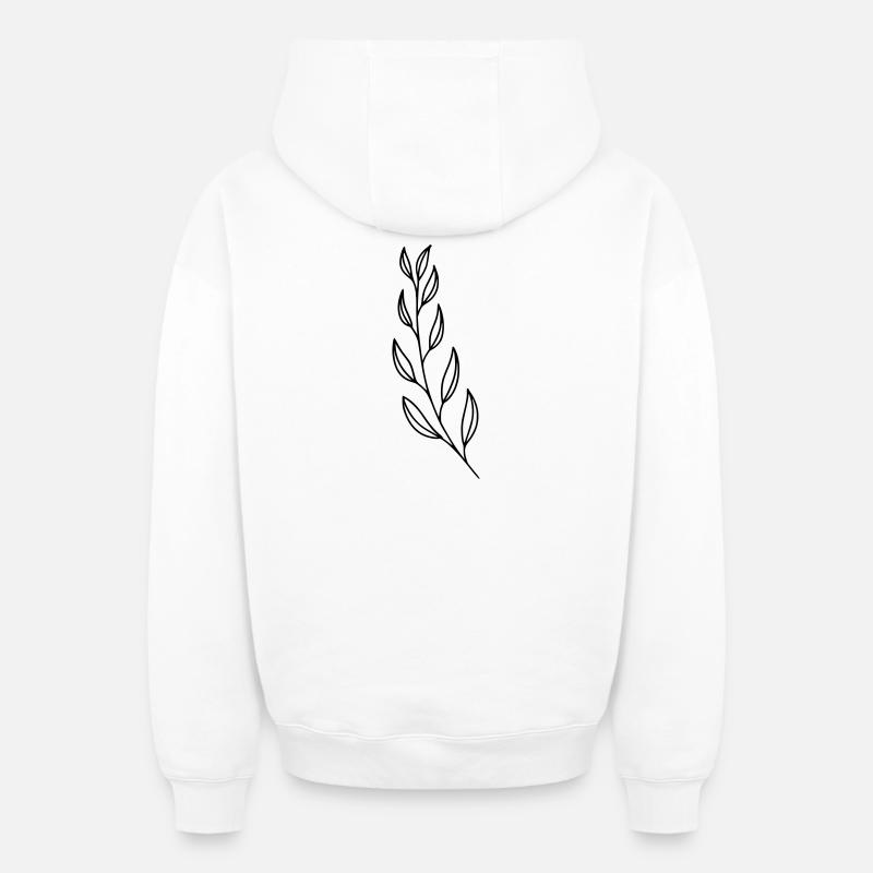 Branche - Sweat à capuche unisexe zippé oversize épais SPREAD - blanc