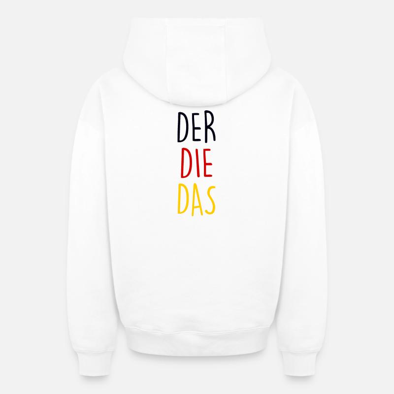 German language - Oversized Heavyweight Unisex Zip Hoodie - Weiß