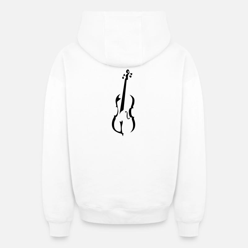cello - Sweat à capuche unisexe zippé oversize épais SPREAD - blanc