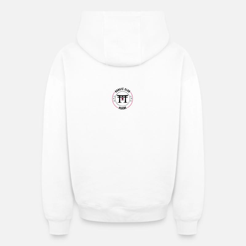 My Design - Sweat à capuche unisexe zippé oversize épais SPREAD - blanc