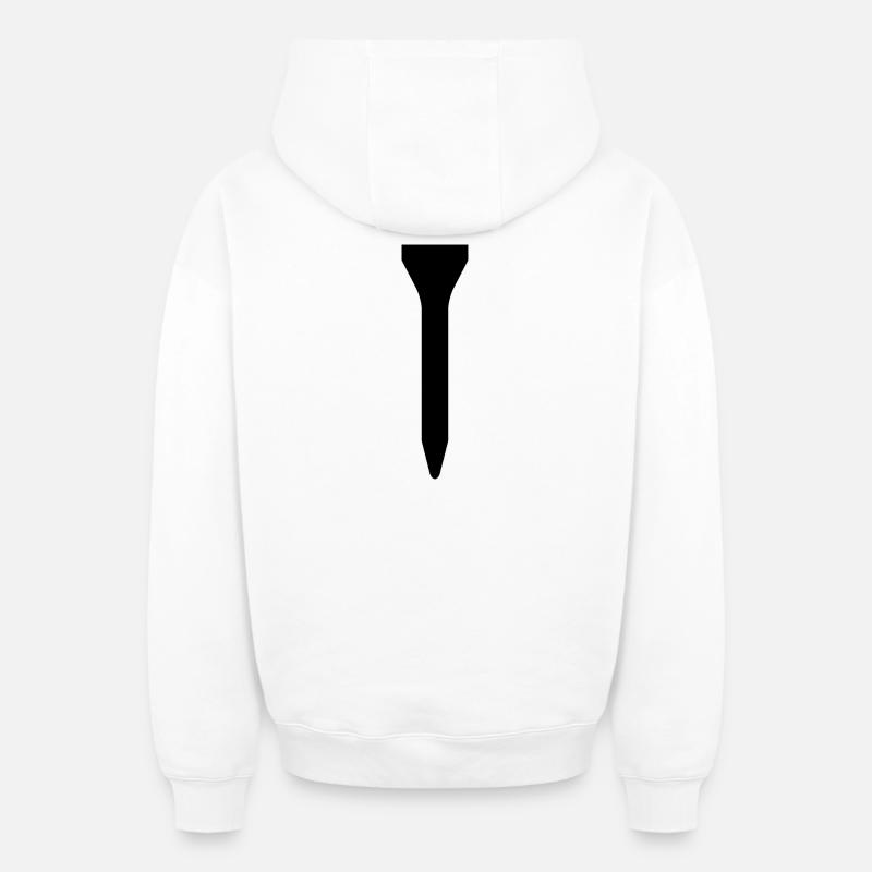 Golf Tee - Sweat à capuche unisexe zippé oversize épais SPREAD - blanc