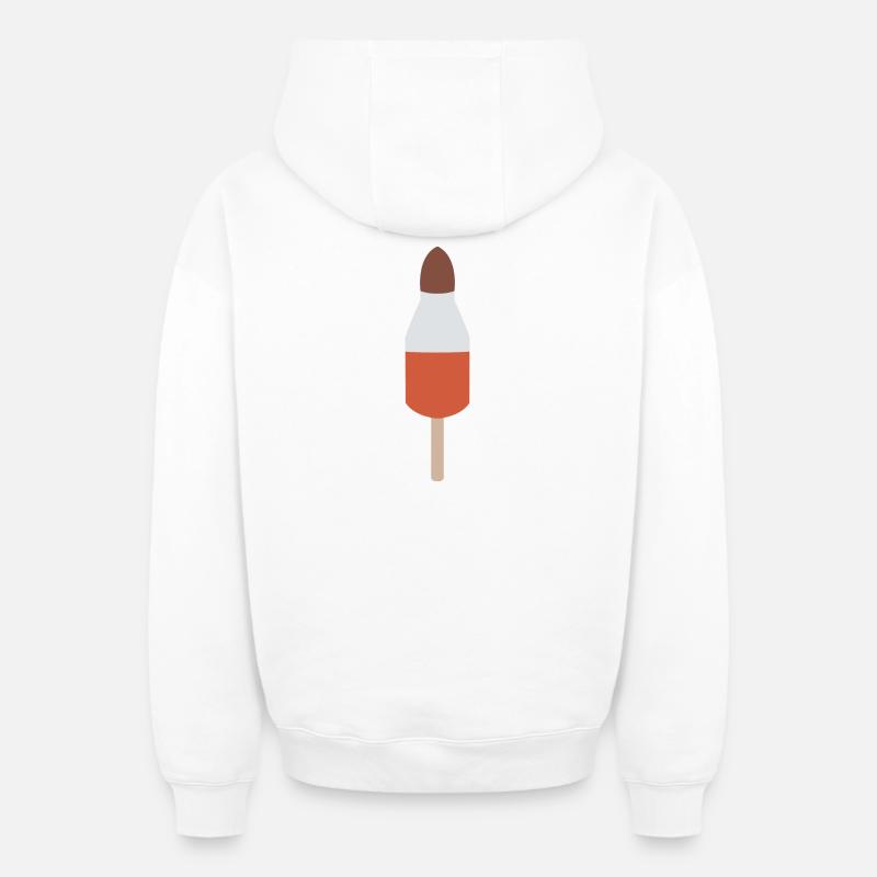 missiles Glace - Sweat à capuche unisexe zippé oversize épais SPREAD - blanc
