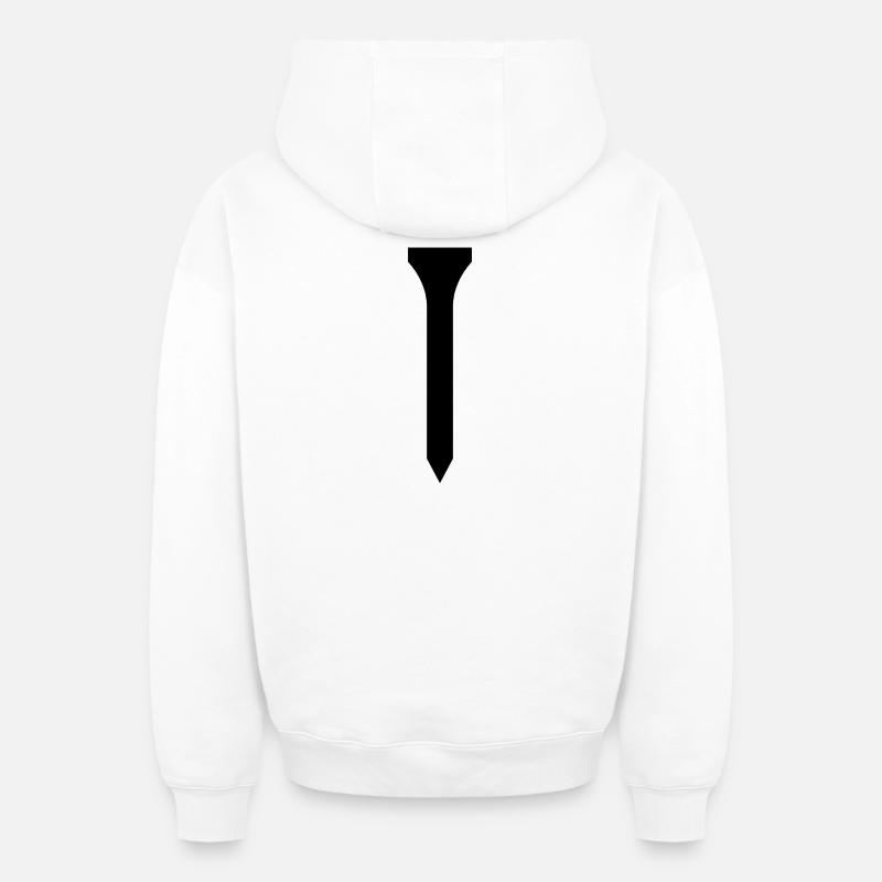 Golf Tee - Sweat à capuche unisexe zippé oversize épais SPREAD - blanc