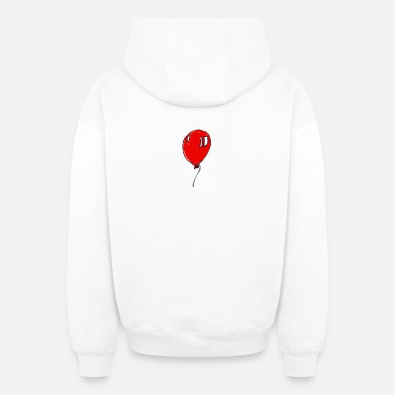 ballon ballon - Sweat à capuche unisexe zippé oversize épais SPREAD - blanc