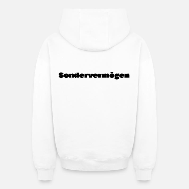 Fonds spéciaux - Sweat à capuche unisexe zippé oversize épais SPREAD - blanc