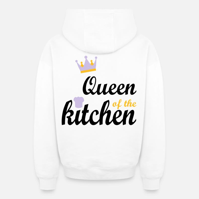 cuisine - Sweat à capuche unisexe zippé oversize épais SPREAD - blanc